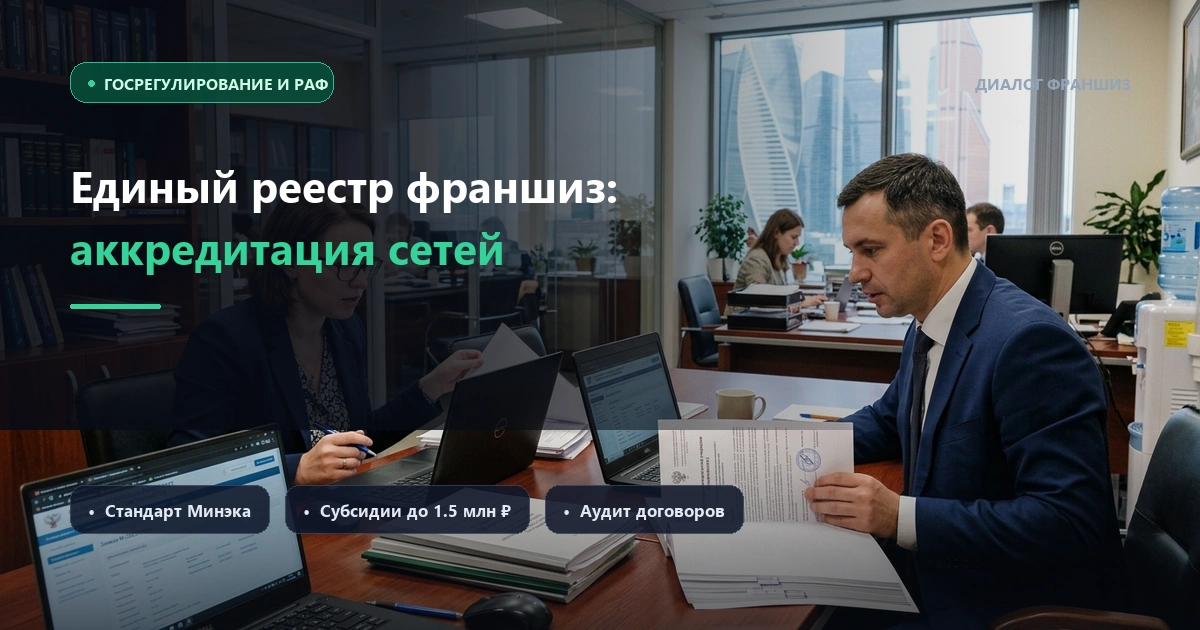 Минэкономразвития и РАФ готовят единый реестр проверенных франшиз: сети без аккредитации ограничат в господдержке