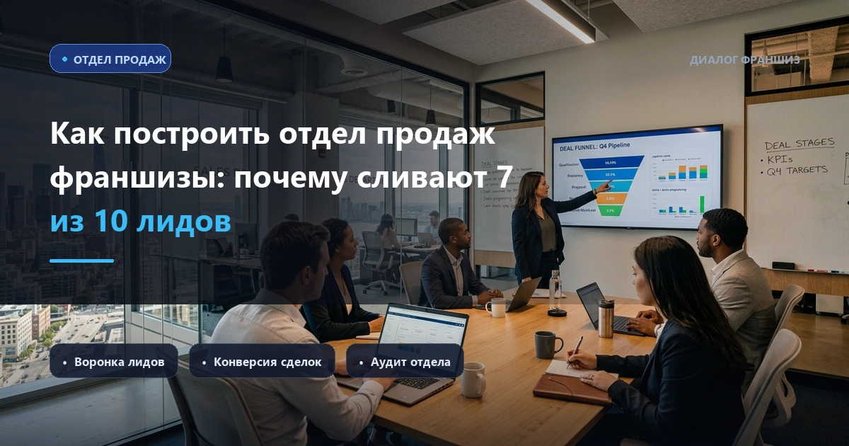 Как построить отдел продаж франшизы: почему менеджеры сливают 7 из 10 лидов