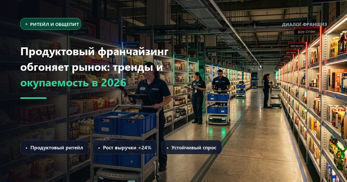 Продуктовый франчайзинг в России растёт быстрее рынка в целом