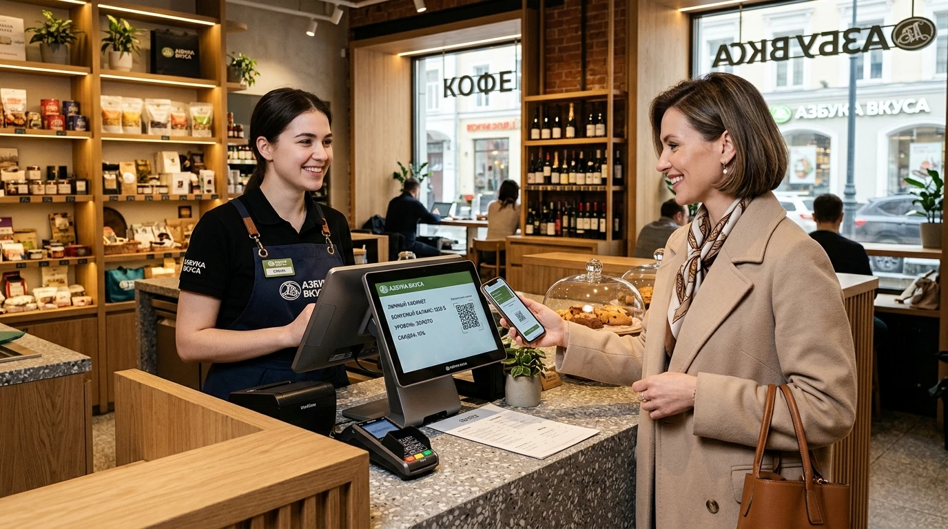 Обслуживание постоянных клиентов на кассовом узле с фискализацией через систему лояльности