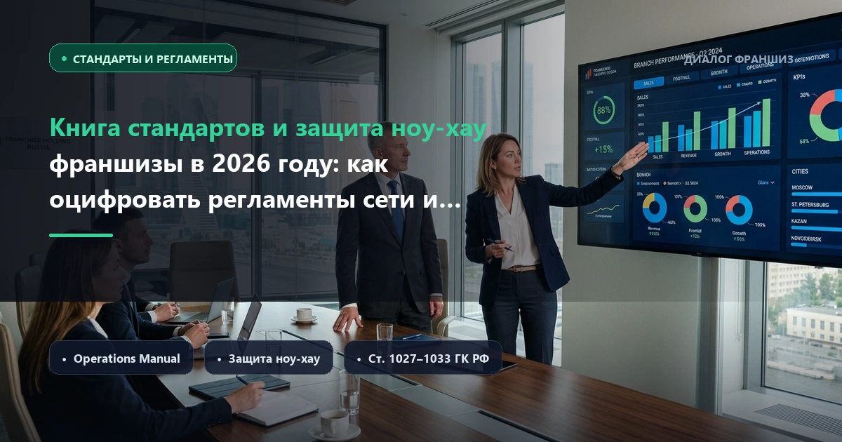 Книга стандартов и защита ноу-хау франшизы в 2026 году: как оцифровать регламенты сети и защитить бизнес от клонирования