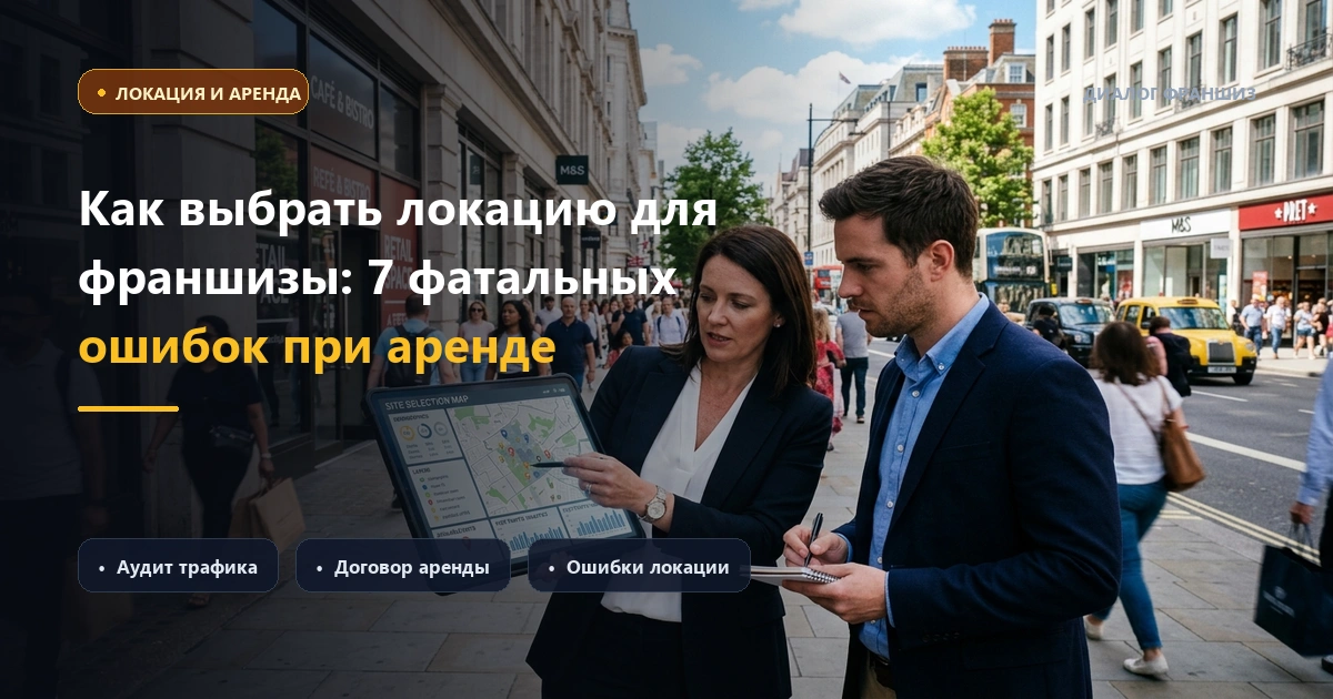 Как выбрать локацию для франшизы: 7 фатальных ошибок при аренде помещения, убивающих бизнес