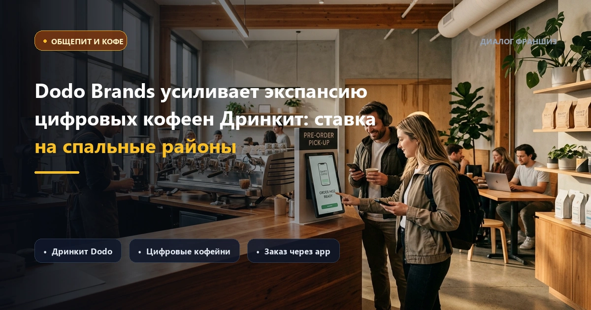 Dodo Brands усиливает экспансию цифровых кофеен Дринкит: ставка на спальные районы