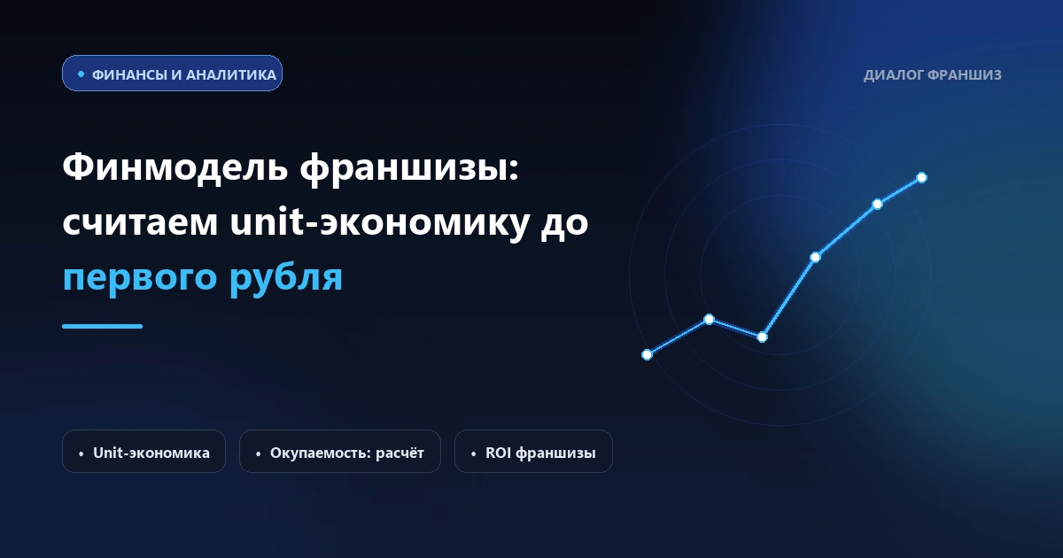 Финмодель франшизы: как рассчитать unit-экономику и не прогореть в первый год