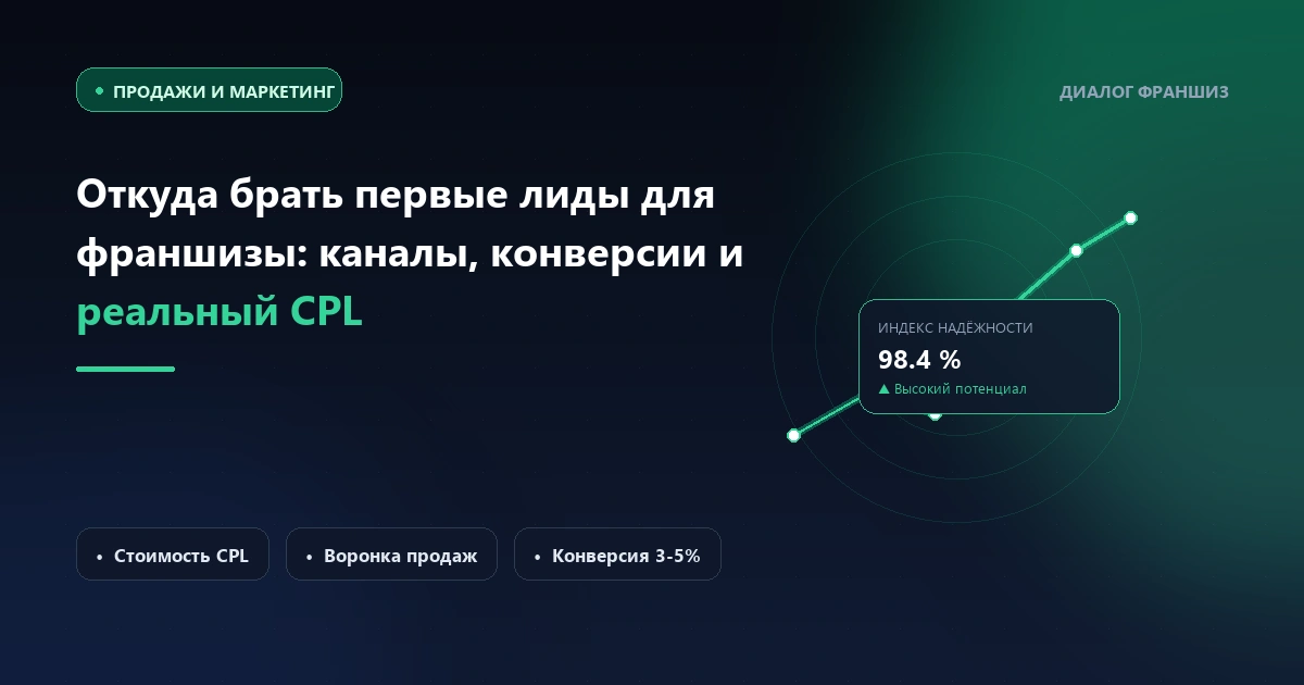 Откуда брать первые лиды для франшизы: проверенные каналы, конверсии и реальная стоимость заявки