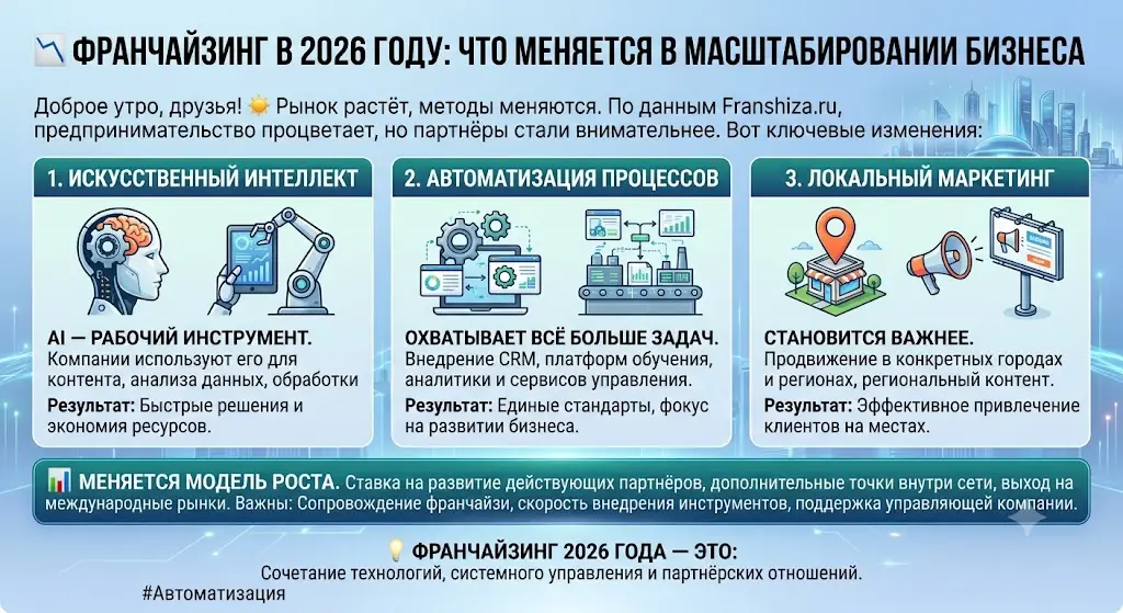 Франчайзинг-2026: новые векторы в масштабировании бизнеса