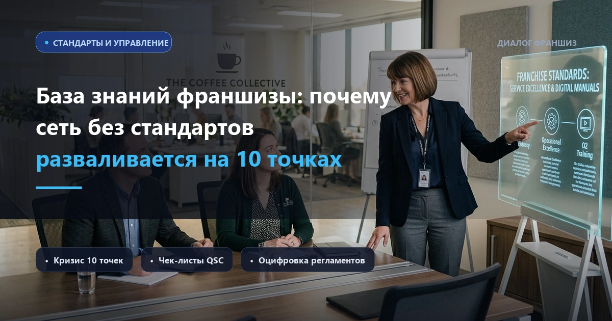 База знаний франшизы: почему сеть без стандартов разваливается на 10 точках