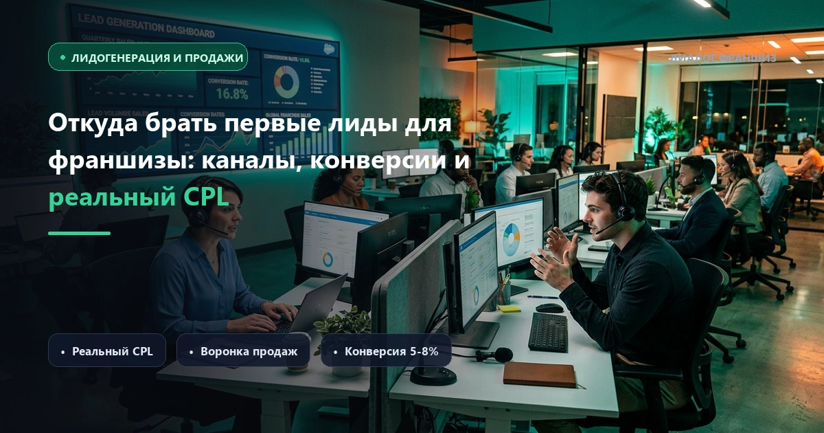 Откуда брать первые лиды для франшизы: проверенные каналы, конверсии и реальная стоимость заявки