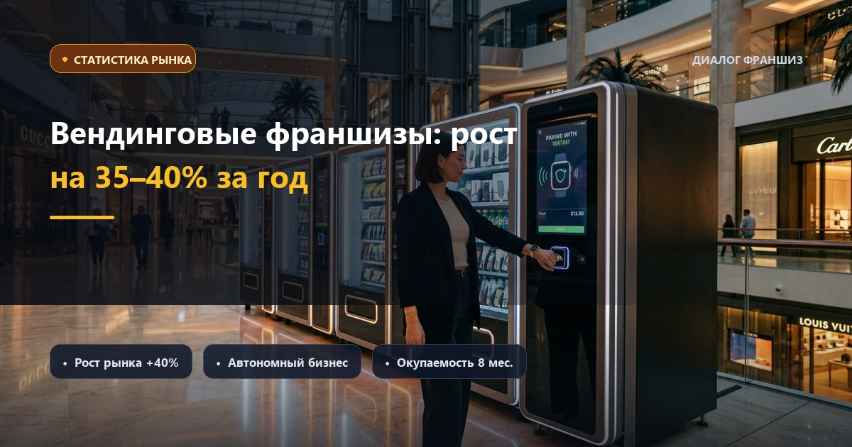 Вендинговые франшизы в России выросли на 35–40% за год: инвесторы уходят от классических форматов