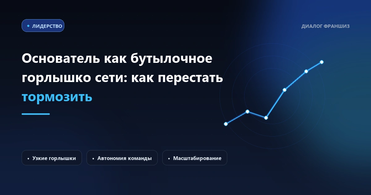 Основатель как «бутылочное горлышко» сети: как перестать быть главным тормозом собственной франшизы
