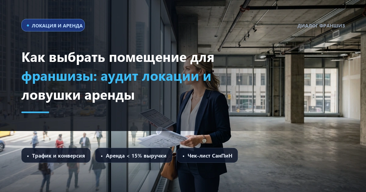 Как выбрать помещение для франшизы: пошаговый аудит локации, ловушки аренды и формула окупаемости