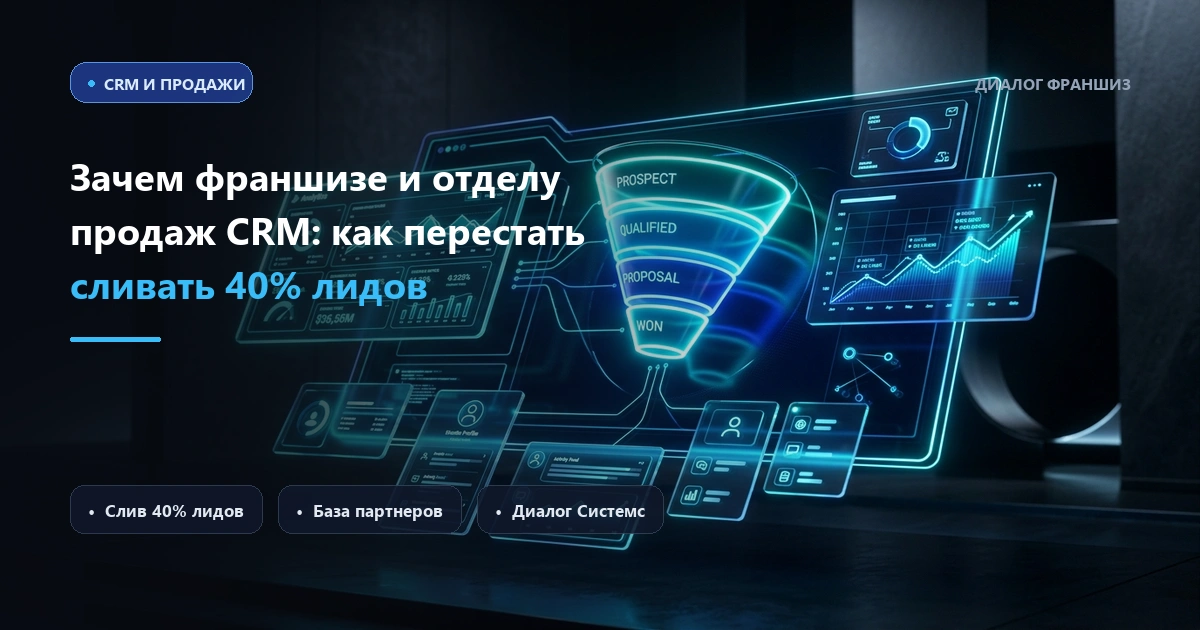 Зачем франшизе и отделу продаж CRM: как перестать сливать 40% лидов и выстроить работу с базой