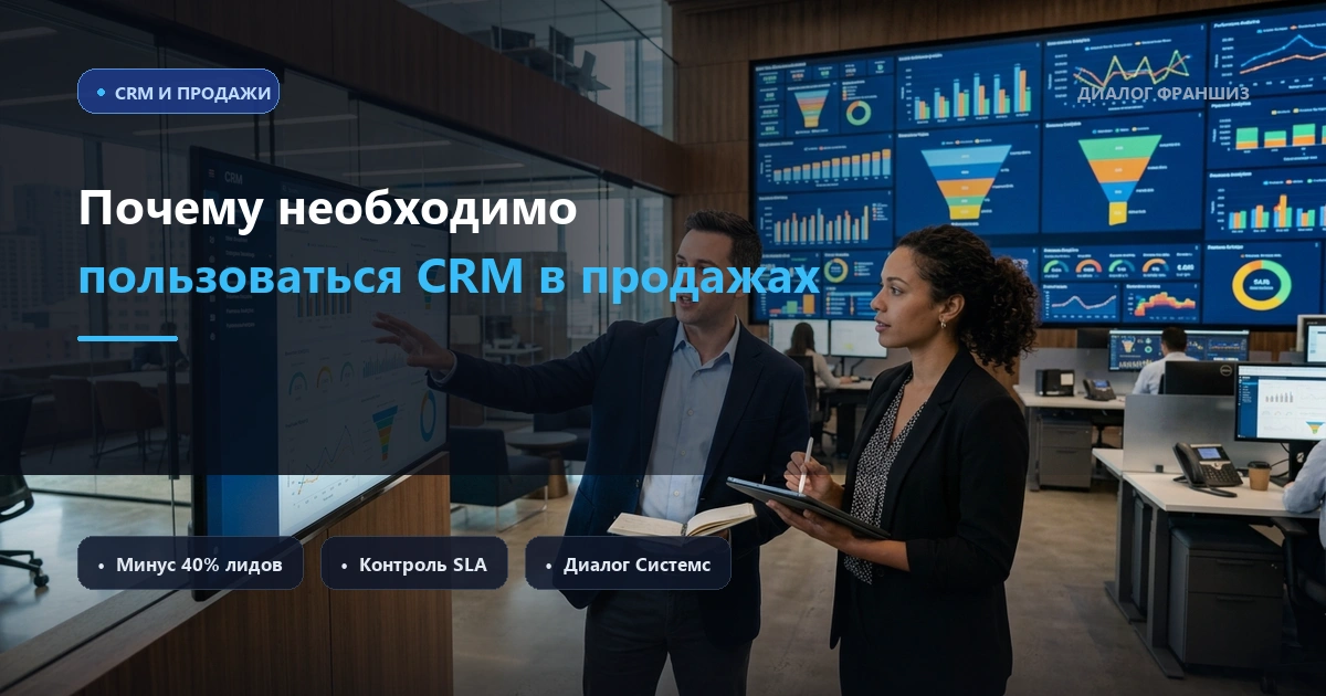 Почему необходимо пользоваться CRM в продажах: как без системы теряется до 40% лидов франшизы