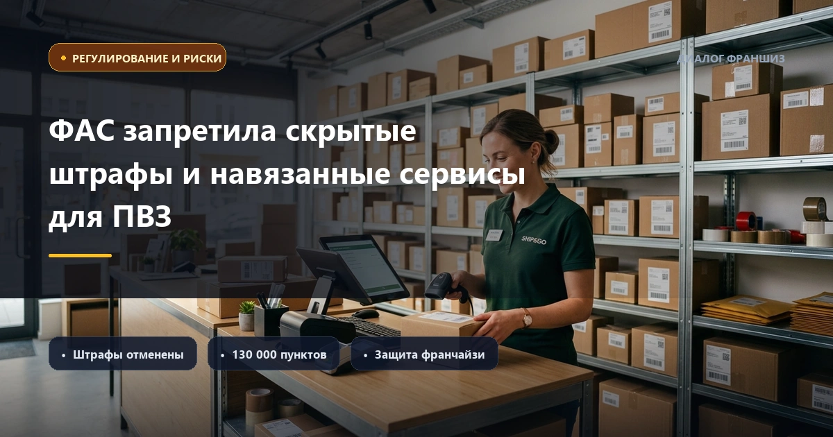ФАС запретила скрытые штрафы и навязанные сервисы для партнерских ПВЗ