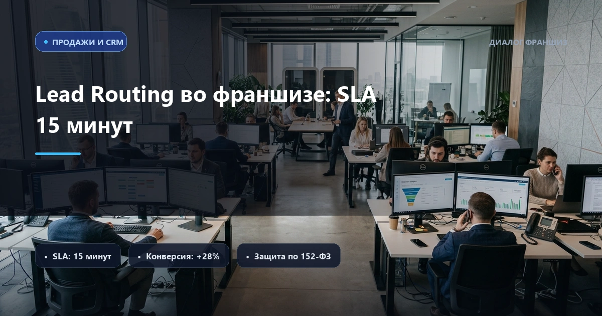 Сквозной Lead Routing во франчайзинге: как распределять региональные лиды по SLA 15 минут и исключить потерю 40% клиентов через Dialog CRM