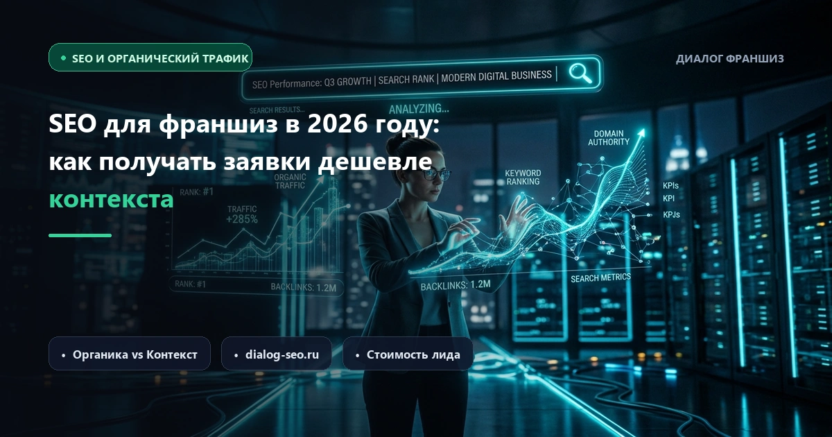 SEO для франшиз в 2026 году: как получать целевые заявки из Яндекса и Google дешевле контекста