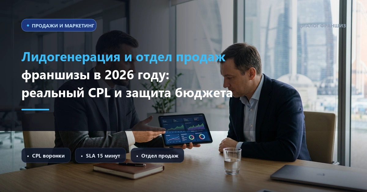 Лидогенерация и отдел продаж франшизы в 2026 году: реальный CPL, конверсия воронки и защита рекламного бюджета от слива