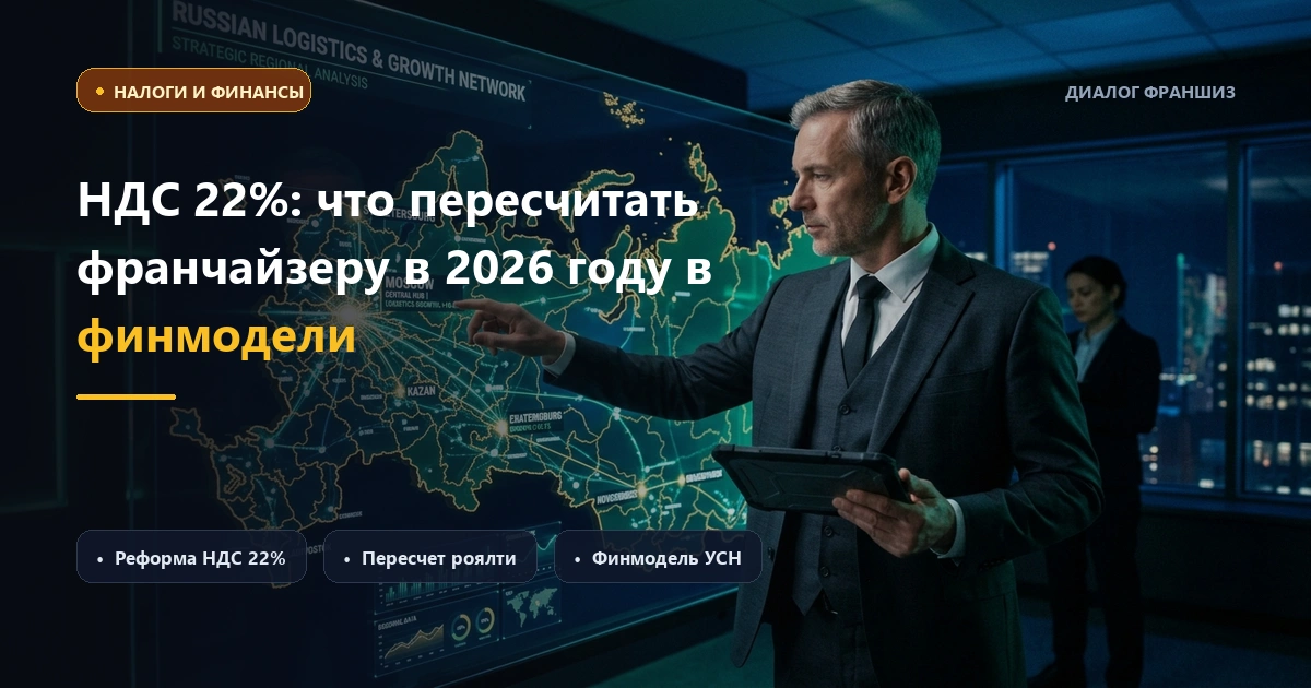 Налоговая реформа 2026 и франшиза: НДС 22% и новый порог УСН
