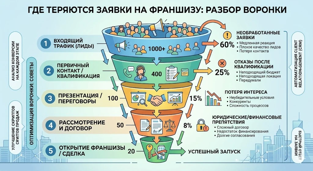 Где теряются заявки на франшизу